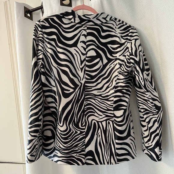 Zebra Print Blazer NWT SZ 10 - Picture 2 of 7